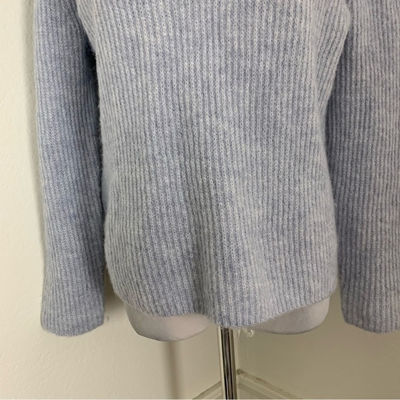 MNG Mango Mock Neck Oversized Pullover Sweater Size XS Light Lavender Ribbed - Picture 15 of 17